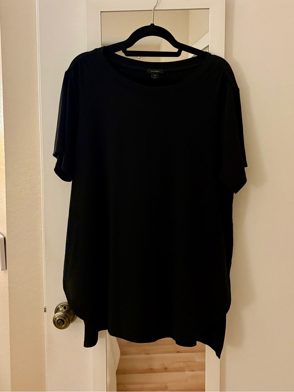 Halogen Black Short Sleeve Tunic - Size 2X
